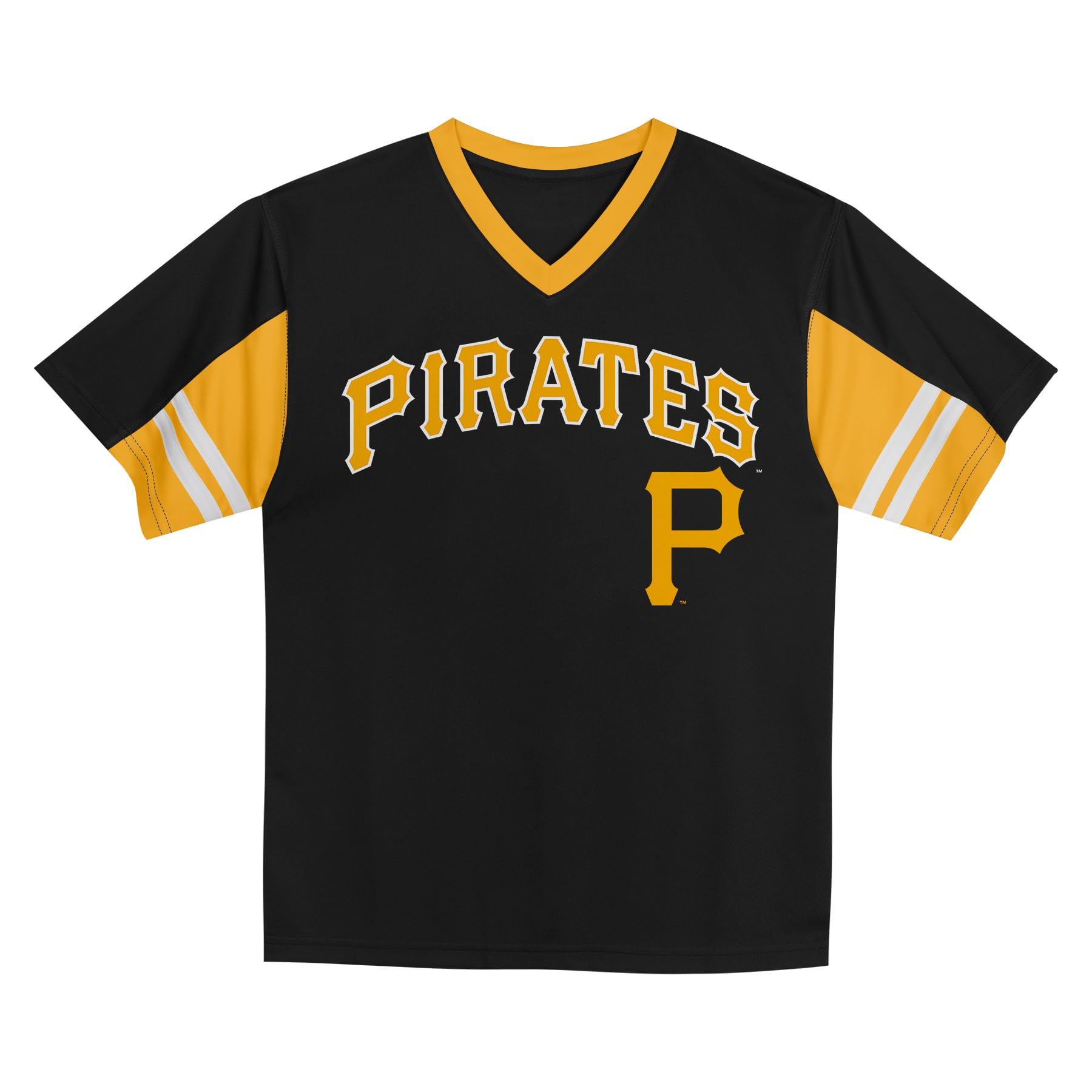 MLB Toddler 2T-4T Officially Licensed Team Color Primary Logo Baseball Fashion Top V-Neck Jersey — view 13