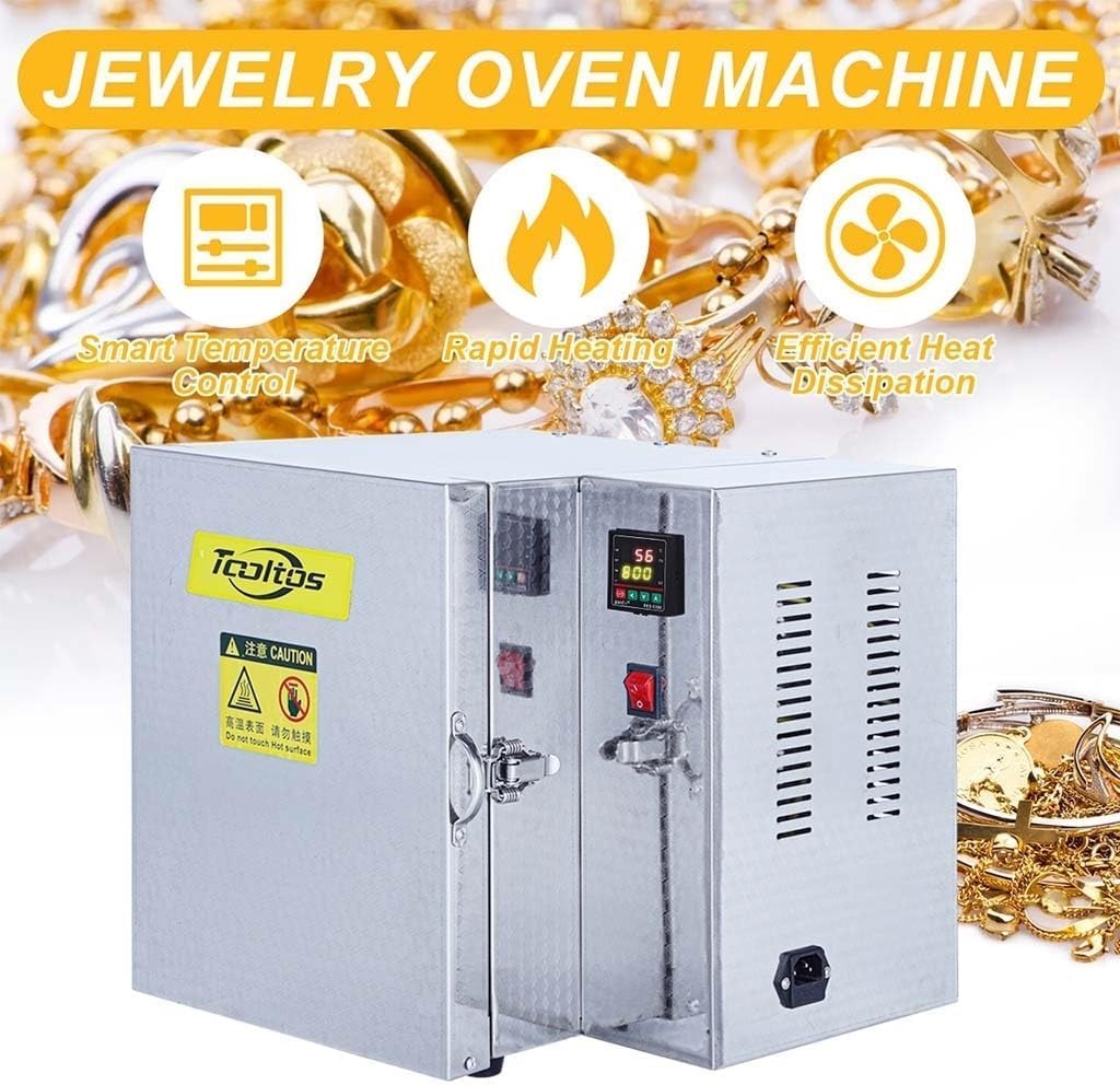 Digital Electric Kiln with Temperature Control, 7-Shelf Ceramic Furnace, White