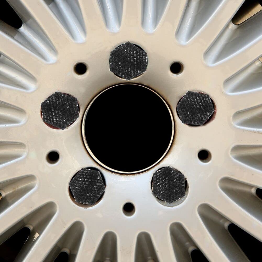 20 pezzi tappo dado ruota auto, 21 mm Bling Bling copertura dado esagonale ruota auto bullone di protezione tappi dado di strass universale decorazione auto rosa