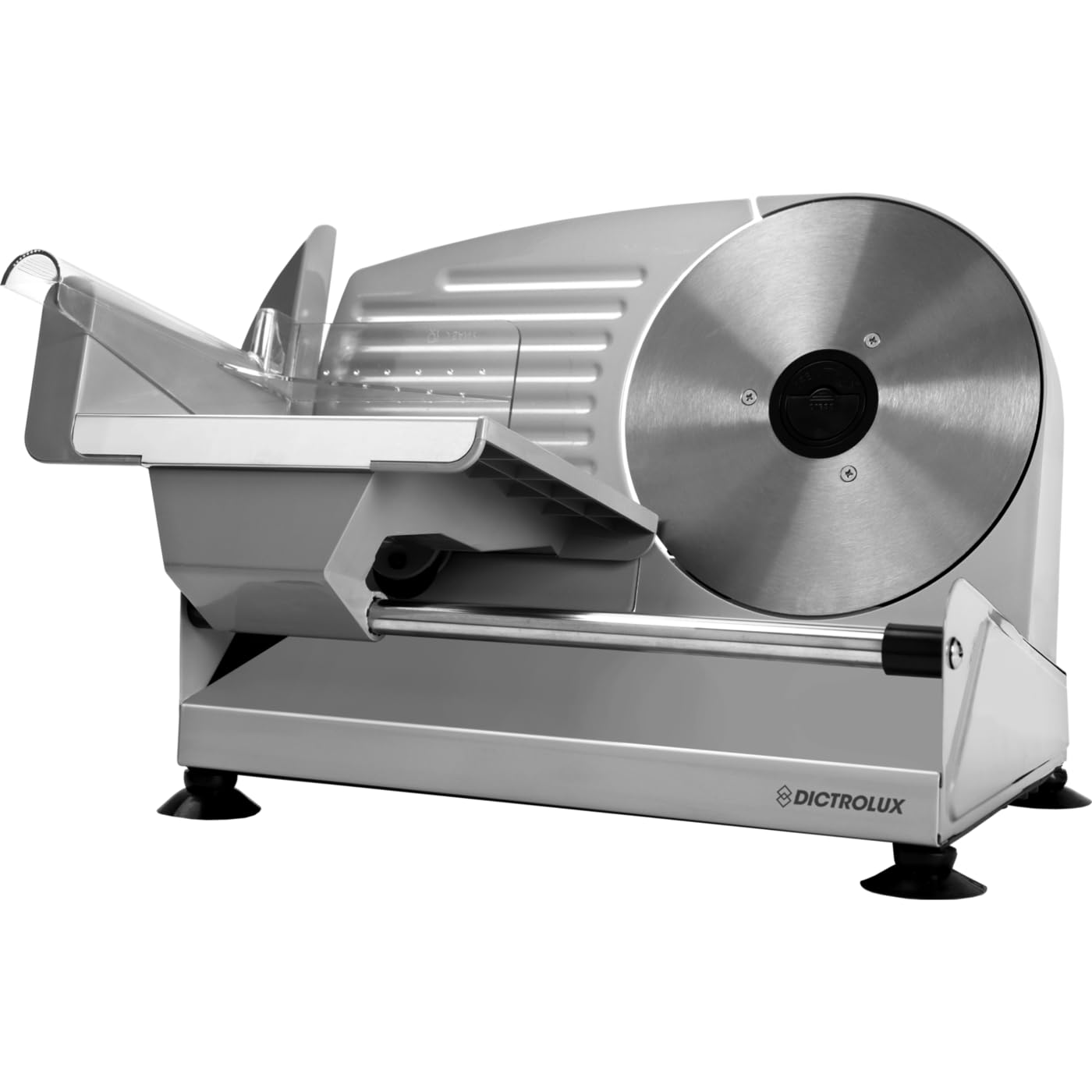 Affettatrice elettrica 200w affetta taglia salumi pane formaggio lama cm 19 per casa comoda per tutti gli usi in acciaio dictrolux