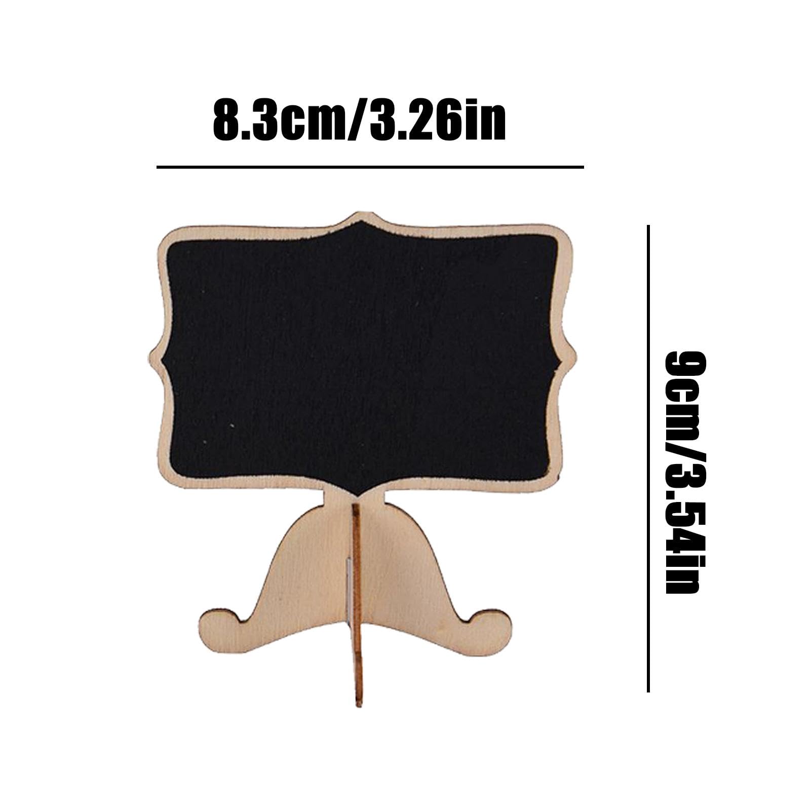 Rustico Porta Segnaposto In Legno Con Lavagna | Placca 8,9 Cm | Base Rotonda | Per Matrimoni, Feste E Numeri Tavolo