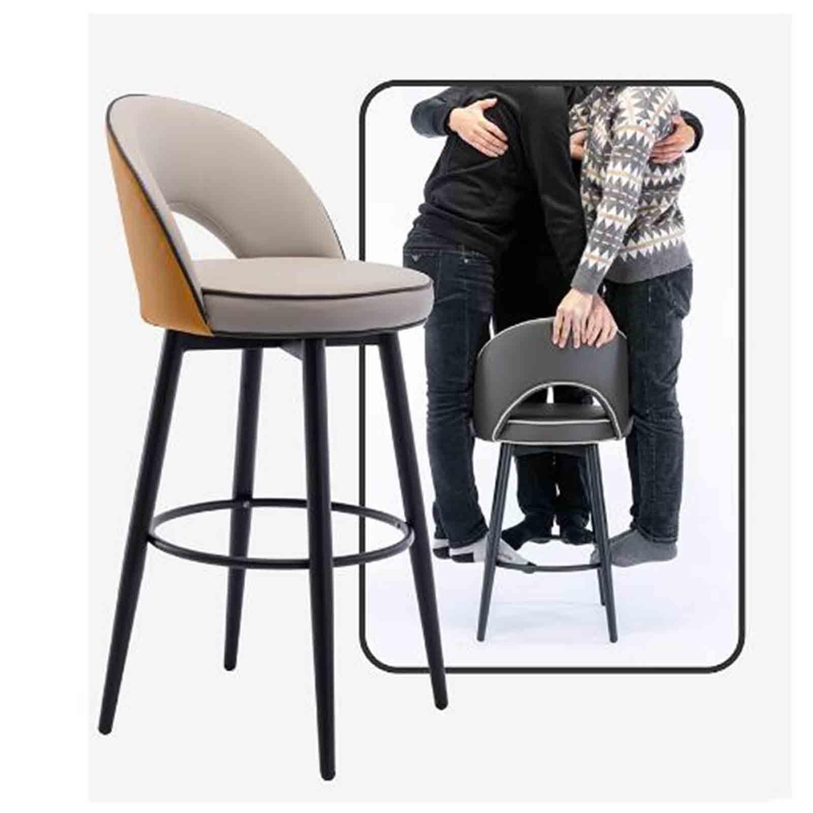 Amazon｜バーチェア、360度回転アイランドハイチェア、北欧