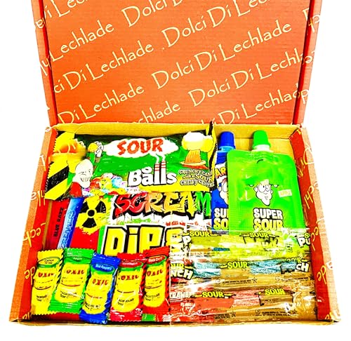 Sour Sweets Gift Box American Candy Chocolate Extreme Sour Sweet Hamper Sweet USA Candy Birthday Balls Toxic