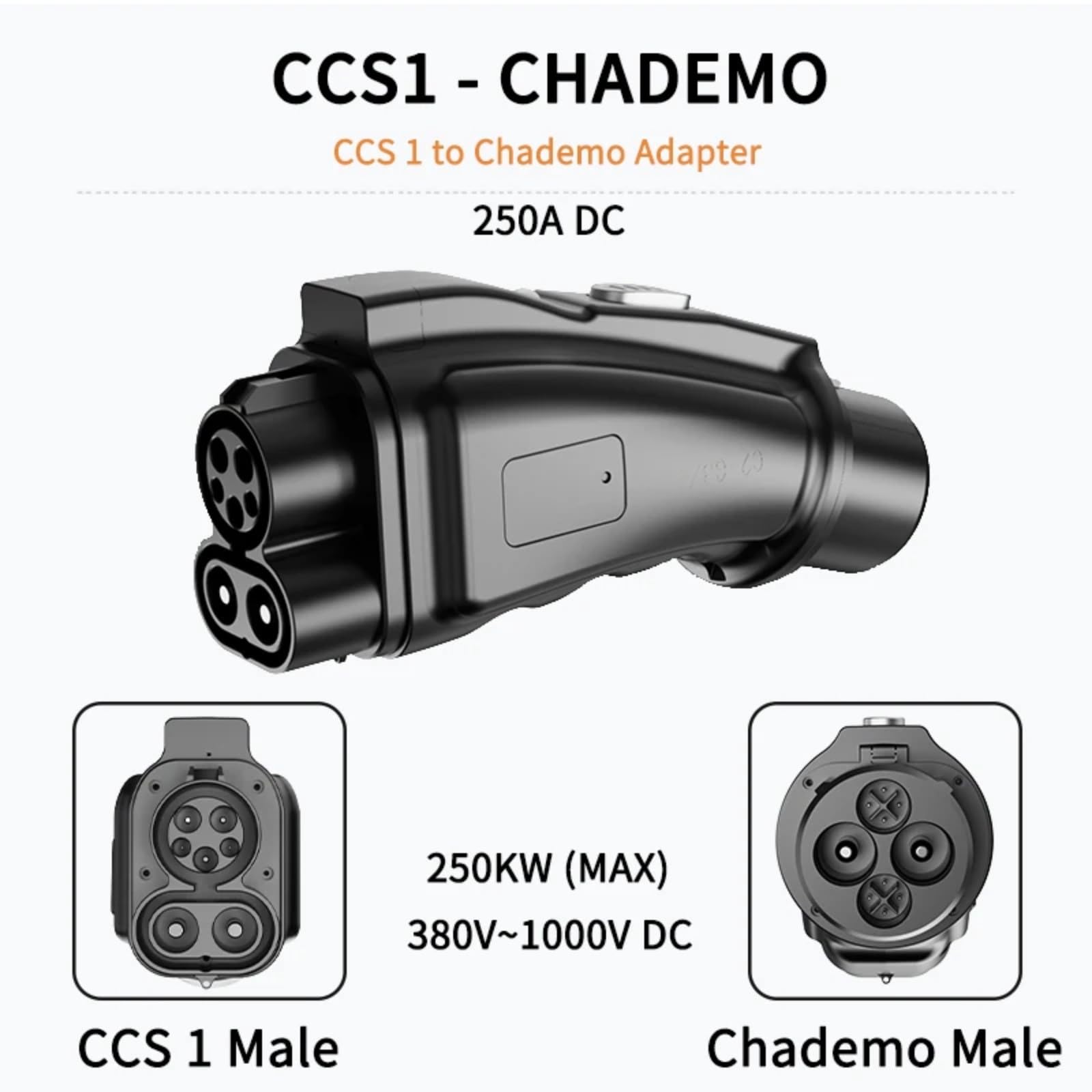 S2 to GBT250A Chademo to S1150A GBT to DC EV Ladegerät Auto Adapter(GBT to; S2; 250A)