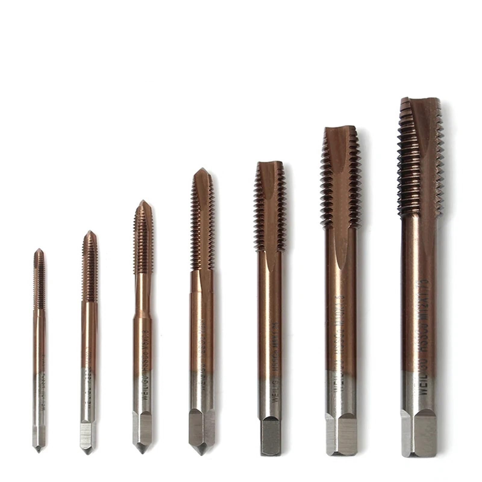 Foret à tarauder M5 M35 HSS-Co goujure pointue taraud métrique pas à droite lot de 10 pcs