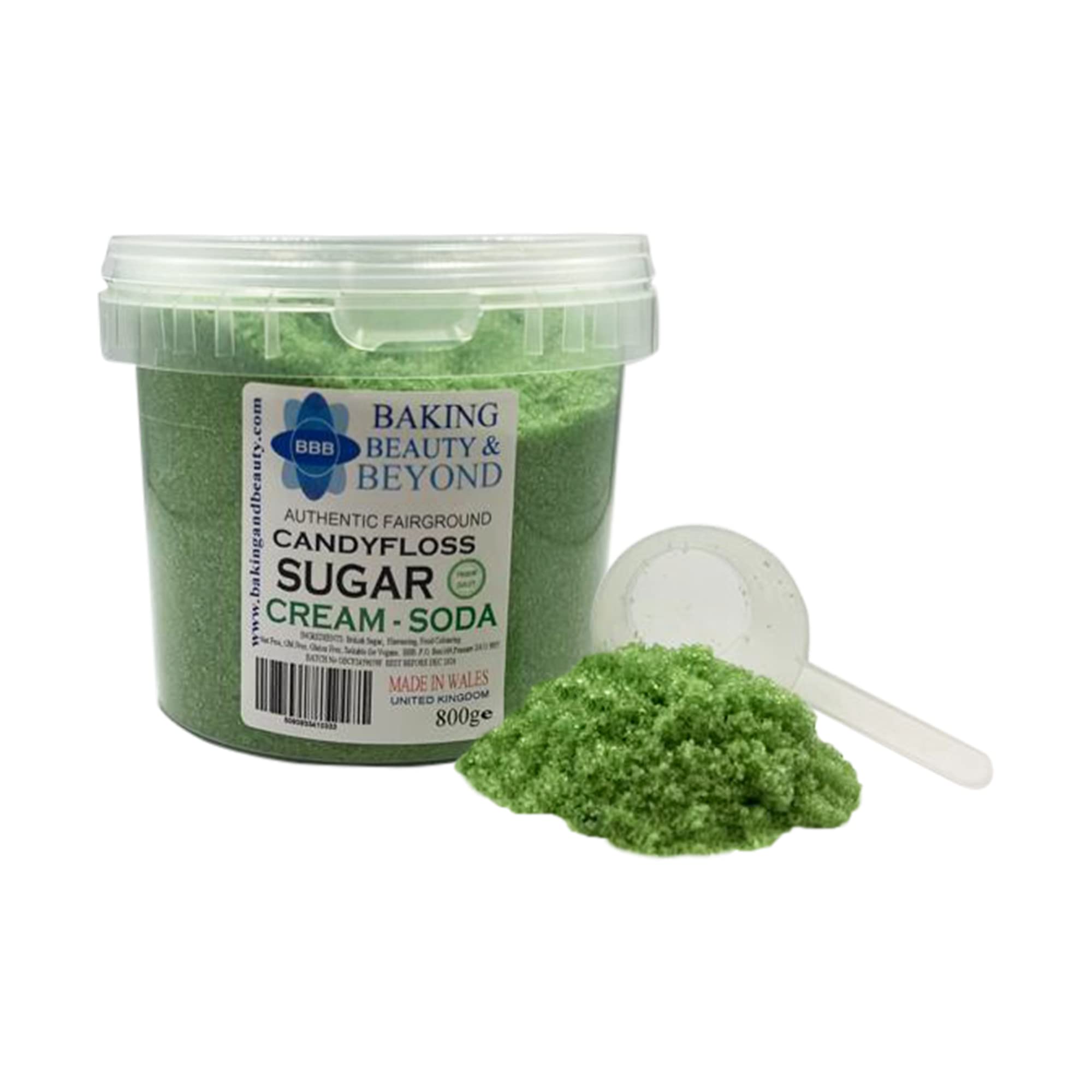 Baking Beauty and Beyond Premium Candy Floss Sugar 800g - Cream Soda Flavour — image 1