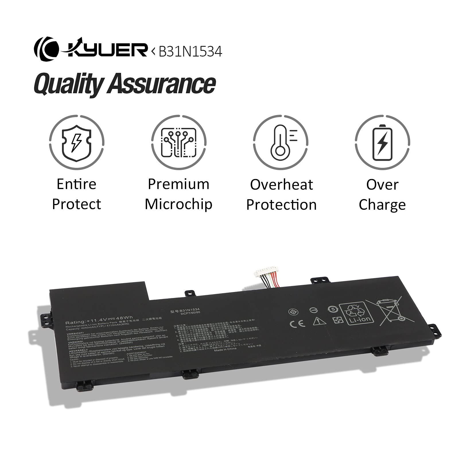 71Wh C42N1728 Laptop Akku für Asus Zenbook Pro 15 UX550G UX550GD