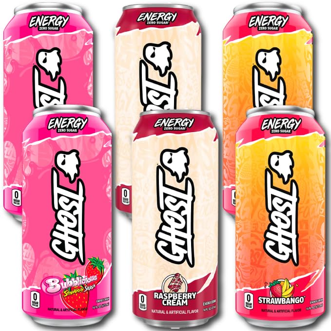 Ghost Energy Drink Variety Pack, Zero Sugar - 16 fl oz Cans (Pack of 6 ...