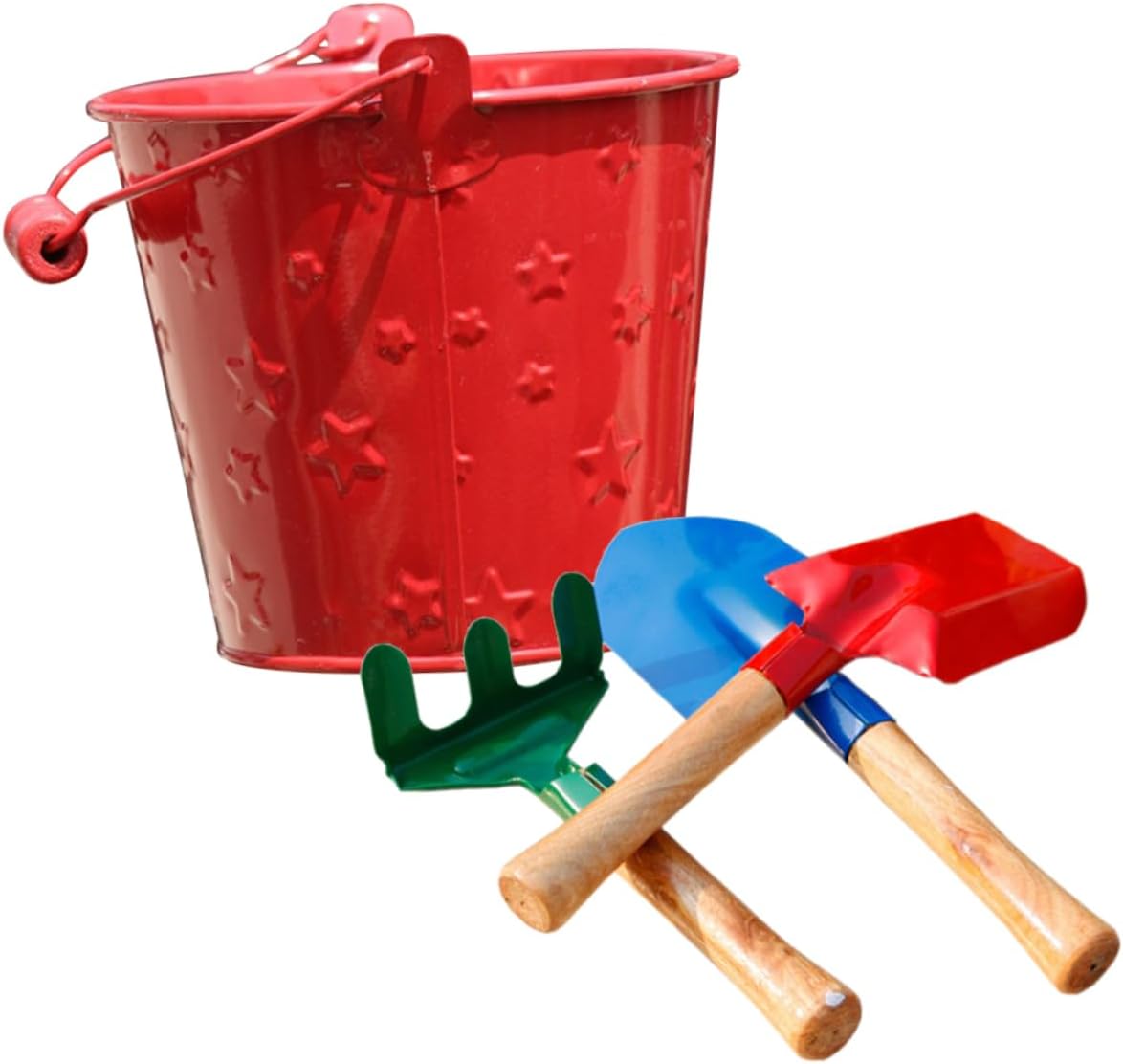 SUPVOX 1Set Portable Gardening Tool Set for Hand Tools for Gardening Flowering and Outdoor Play Includes Handy Garden Shovel and Rake for Little Gardeners