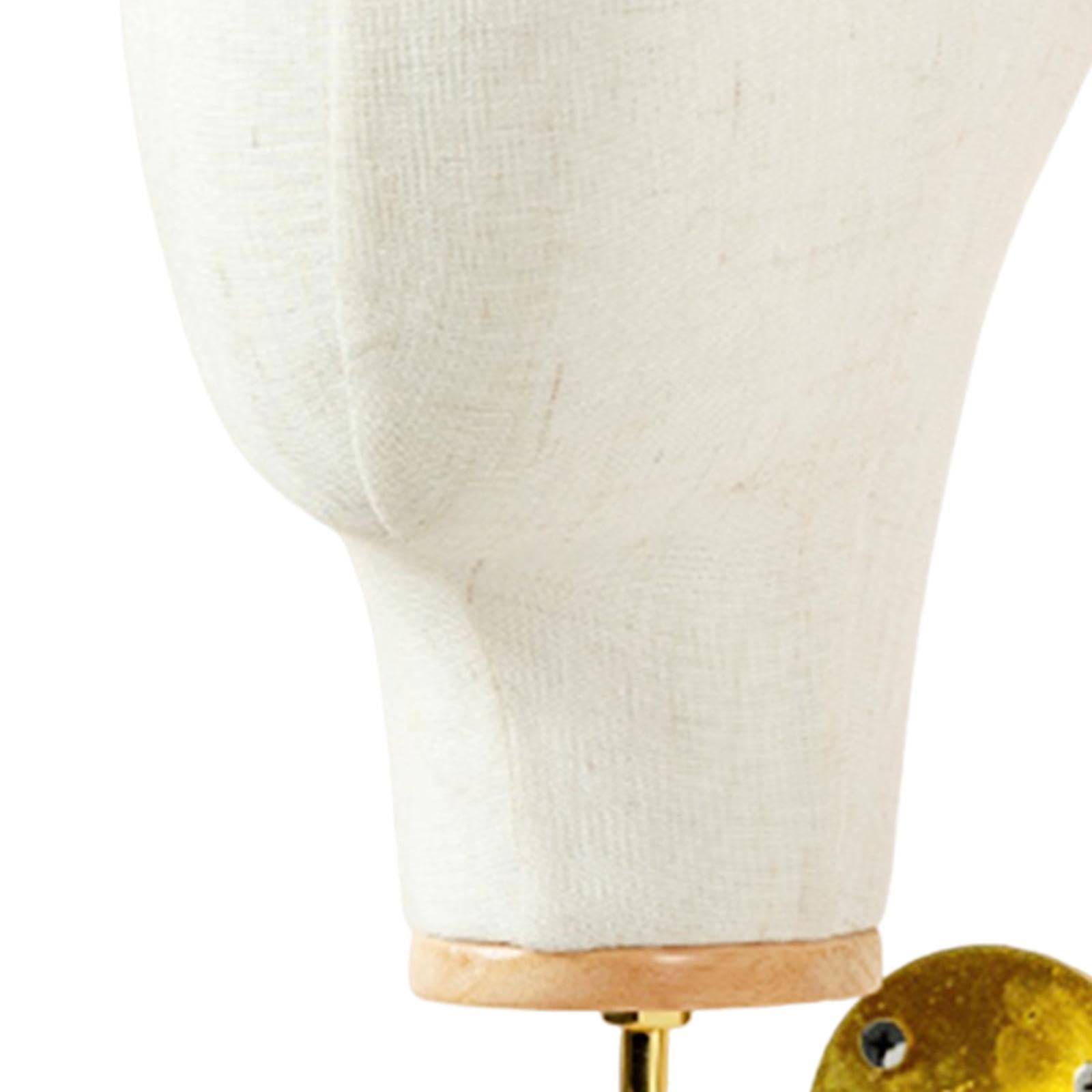 Kokiya Mannequin Head Model Hat Holder Wall Mounted Sturdy Wigs Hair Accessories Glasses Hats Glasses Wig Display Stand Shop Props , 15cm Gold