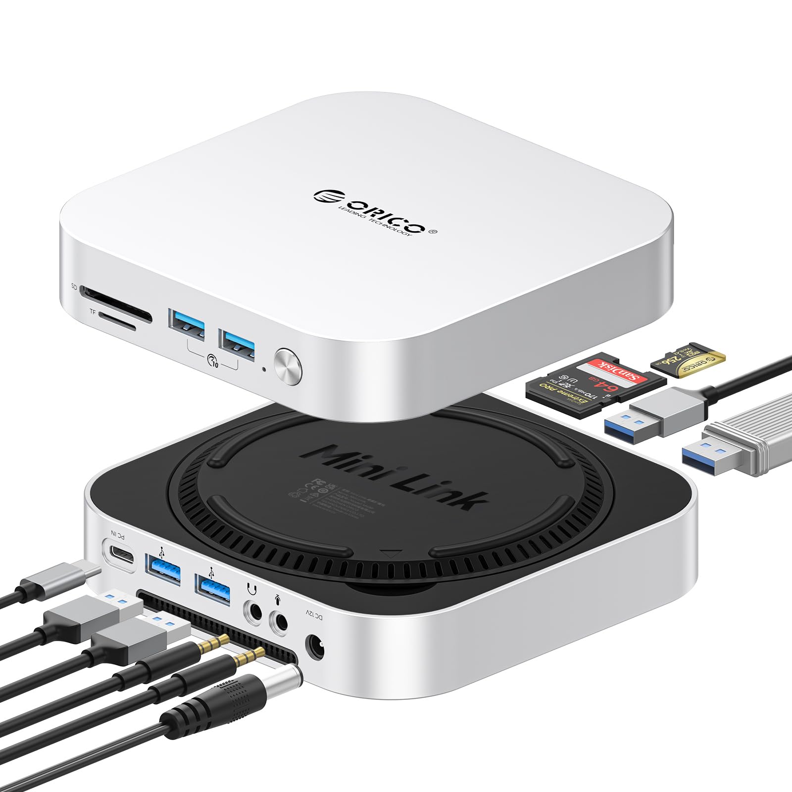Amazon.co.jp: ORICO MiniLink Mac mini M4用USBハブ 9-in-1 10Gbps