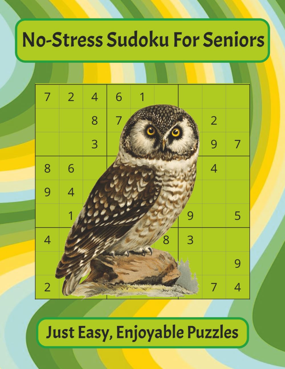 No-Stress Sudoku For Seniors: Just Easy, Enjoyable Puzzles | 8.5x11 Inches, 100 Pages | 200 Easy Puzzles | Solutions Included