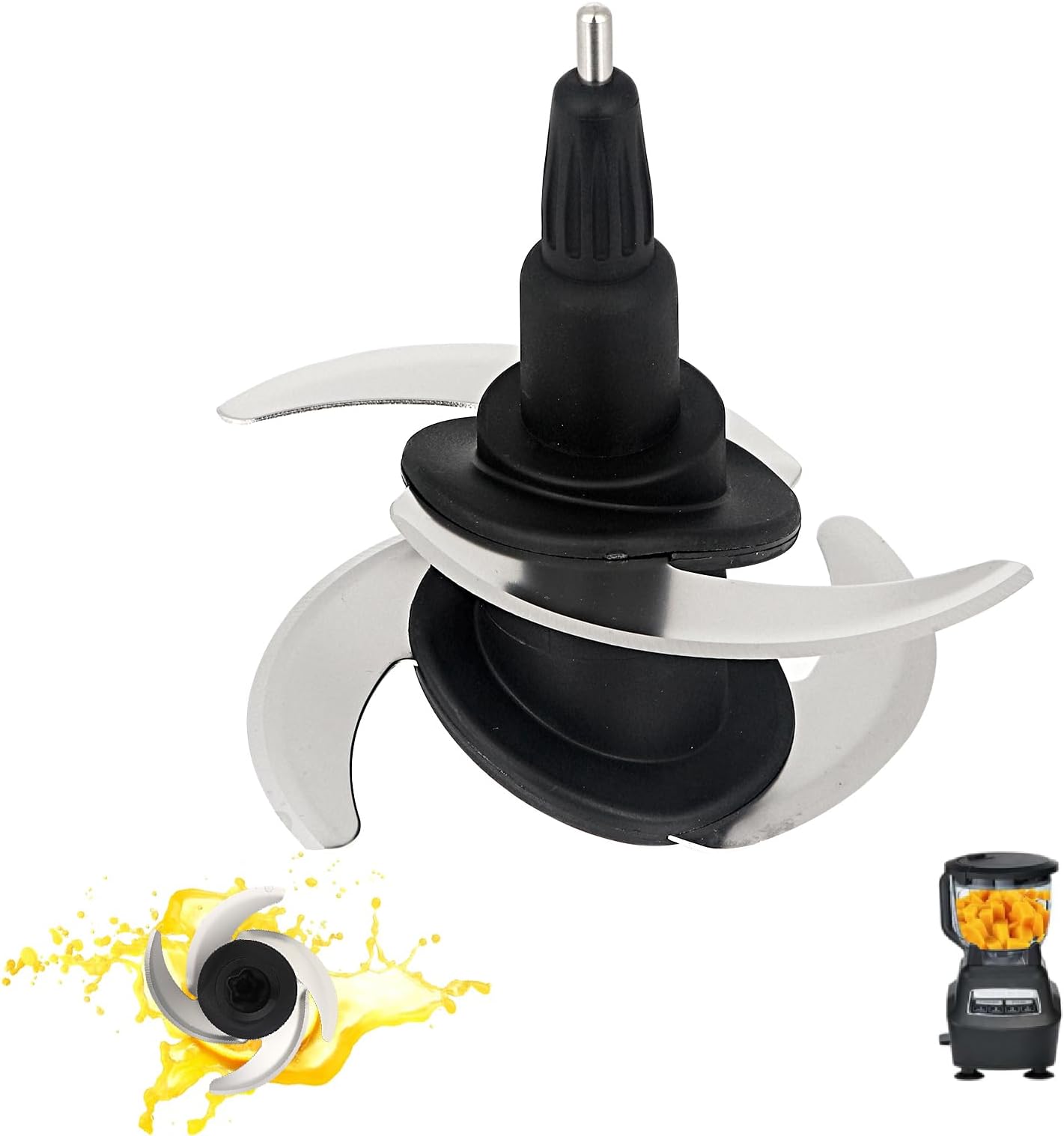 Replacement Blender 4 Blade Compatible with Ninja Food Processor bowl 64oz/8-cups and 72oz/9-cups, Chopping Blade Replacement for BN600, BN800, BL642W, BL680A, BL770, BL910, CT680, FP601CO
