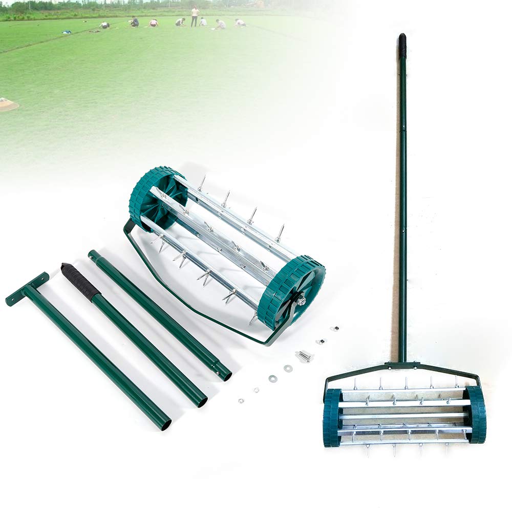 Buy 17inch Rolling Lawn Aerator, Heavy Duty Manual Lawn Aerators, Soil