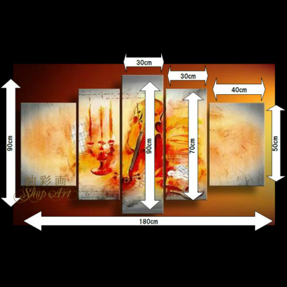Amazon.co.jp: 【油彩画SHOP ART】手書きの油彩画 アートパネル 5