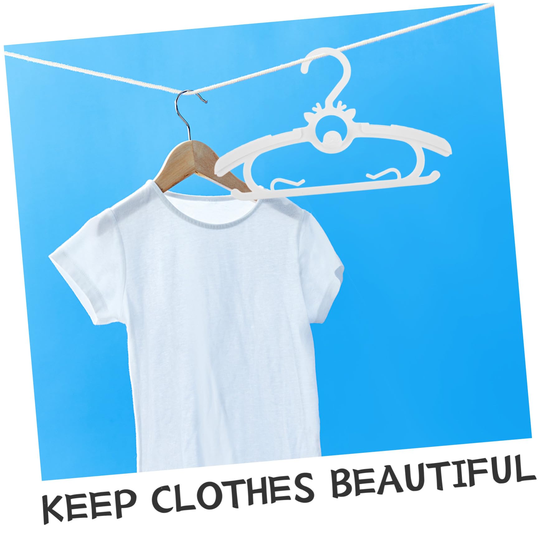 OUNONA 30piezas Perchas para Ropa Infantil Extensible Antideslizante de Plástico Perchas para Bebés para Pantalones Camisas y Guardería Organizador de Armario Que Ahorra Espacio