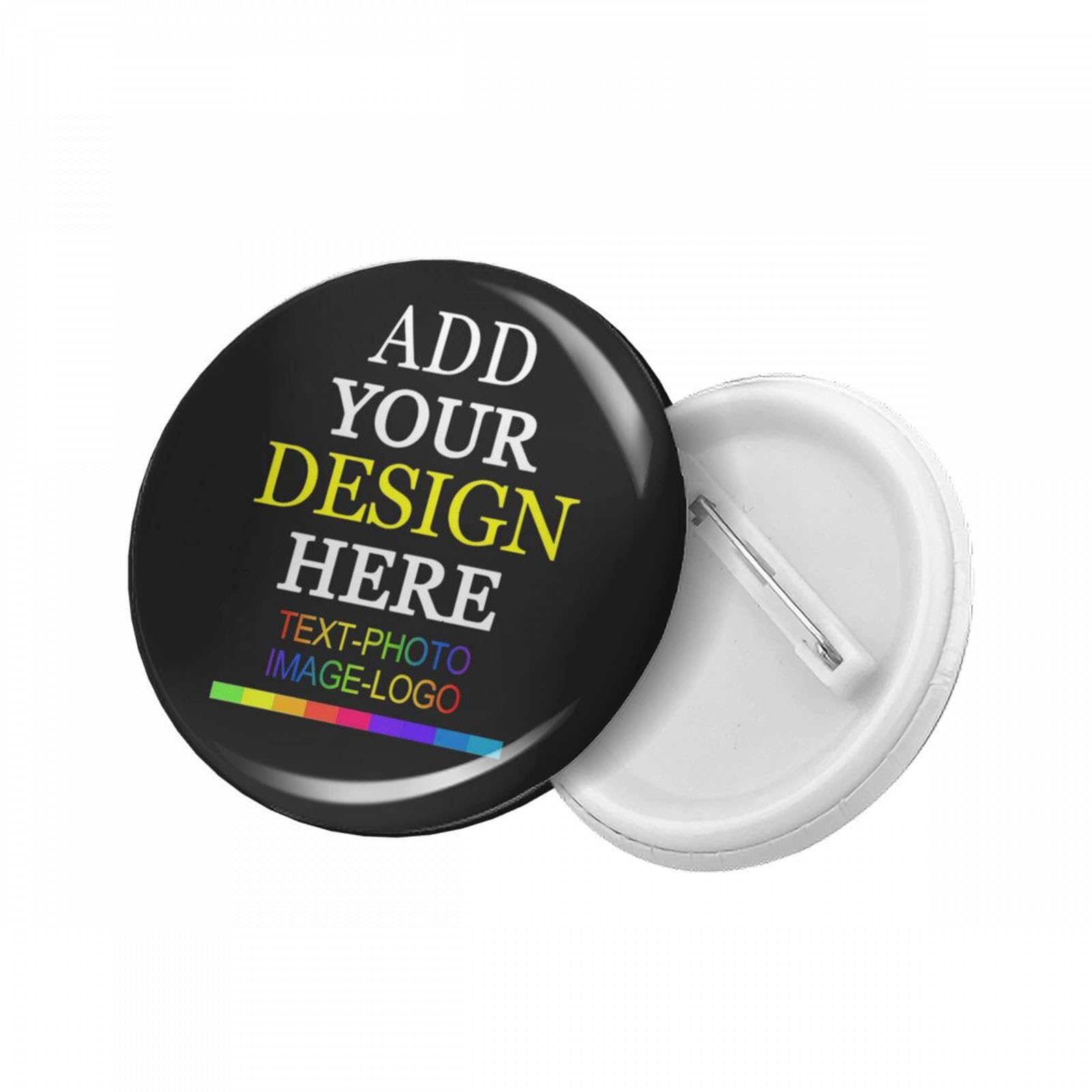 EastSail Custom Buttons Design Your Own Round Badges with Image Text Logo Picture Personalized Pinback Clothing Decoration Small