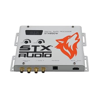 STX Audio STX850W - Digital Bass Processor with Dash Mount Remote, Balanced RCA Inputs, 133dB SNR, Customizable Sweep & Wide Controls - Ideal for Car Audio Systems
