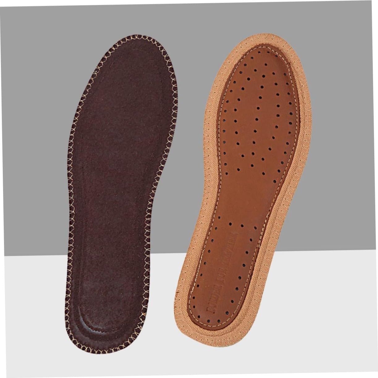 GLEAVI 3 Paar Ergonomische Einlegesohlen Zur Fußgewölbeunterstützung – Schweißdämpfung Einlegesohlen Aus Holzkohle Bequemes Leder Größe 45–46
