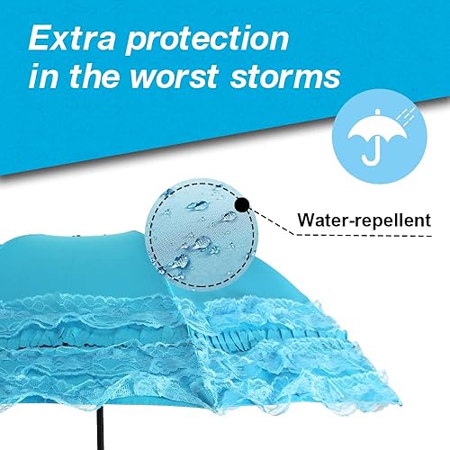 Miniatura 5 de WANLIAN Paraguas plegable a prueba de rayos ultravioleta de encaje princesa Cúpula Anti-uv Parasol Decoraciones de boda Accesorios para sesión de