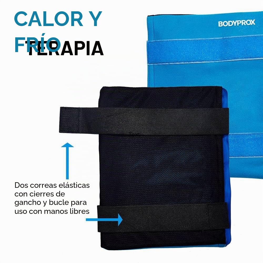 BODYPROX Bolsa de hielo de gel flexible grande para hombros, brazos, espalda y muslos. Envoltura terapéutica de frío y calor
