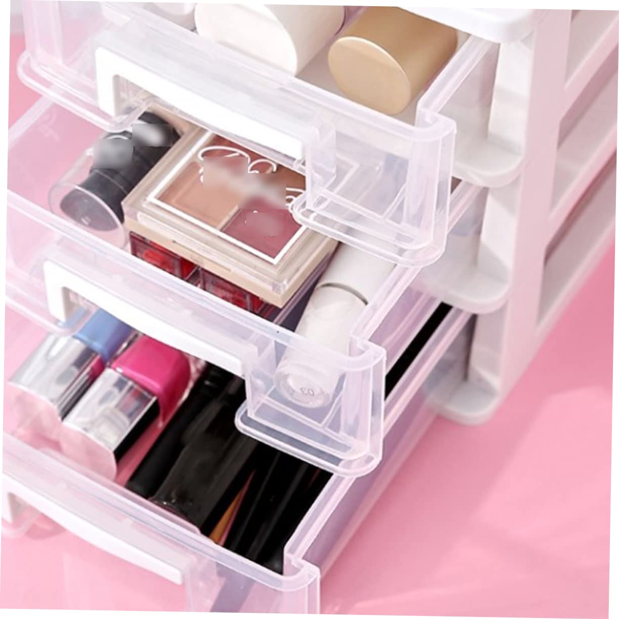Operitacx Boîtes De Rangement En Plastique Avec Tiroirs Support Pour Articles Divers Armoire De Rangement Blanche Bureau Salle Détude Salon