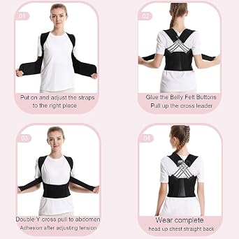 Adjustable Back Posture Belt,Posture Corrector for Women and Men, Back Brace Fully for Spine, Shoulder,Providing Pain Relief from Neck, Shoulder,Office Home Gym Unisex,2XL