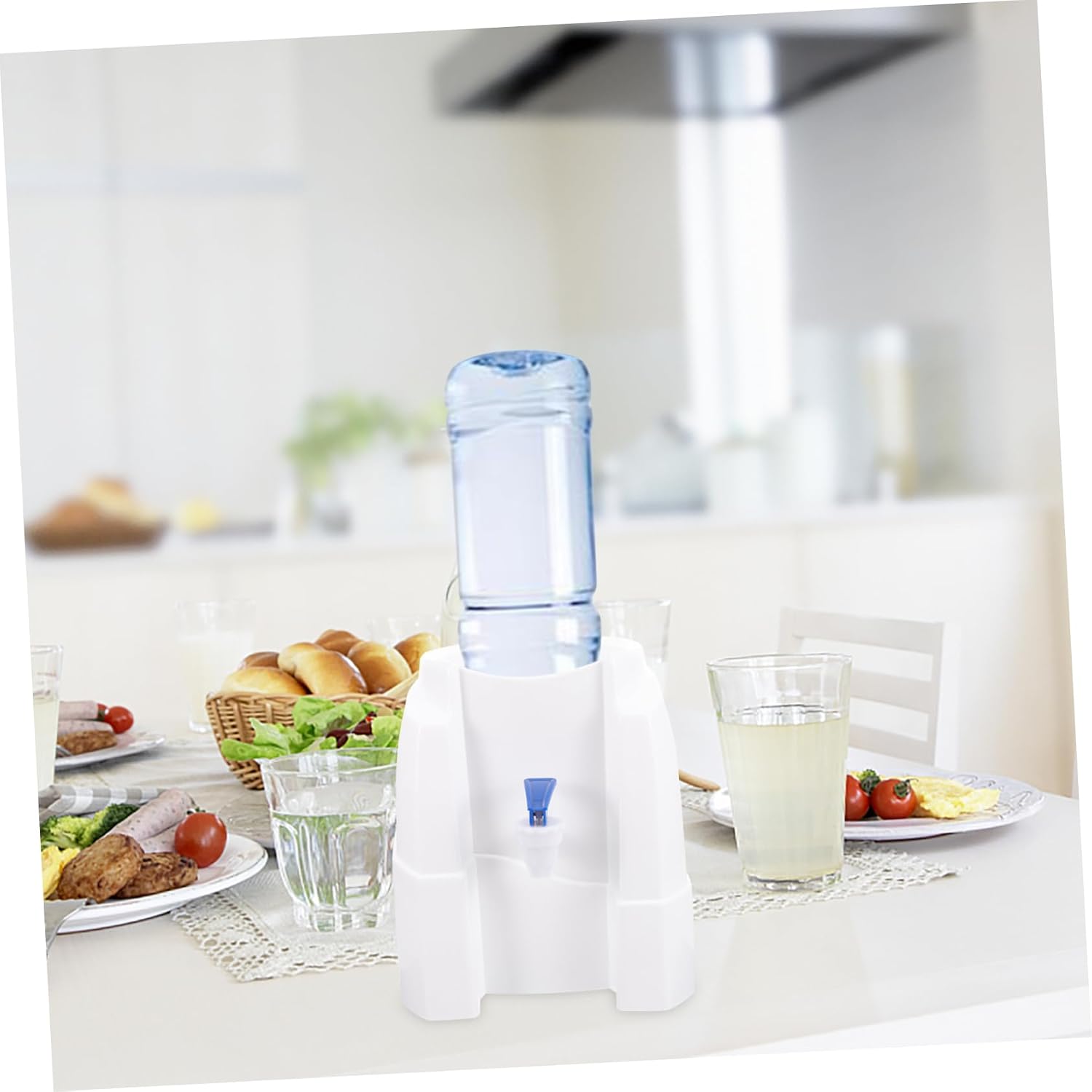 Gadpiparty Desktop Mini Water Dispenser Portable Cold Water Cooler with Anti-Slip Design Space-Saving Plastic Holder Juice and More Home Office Use