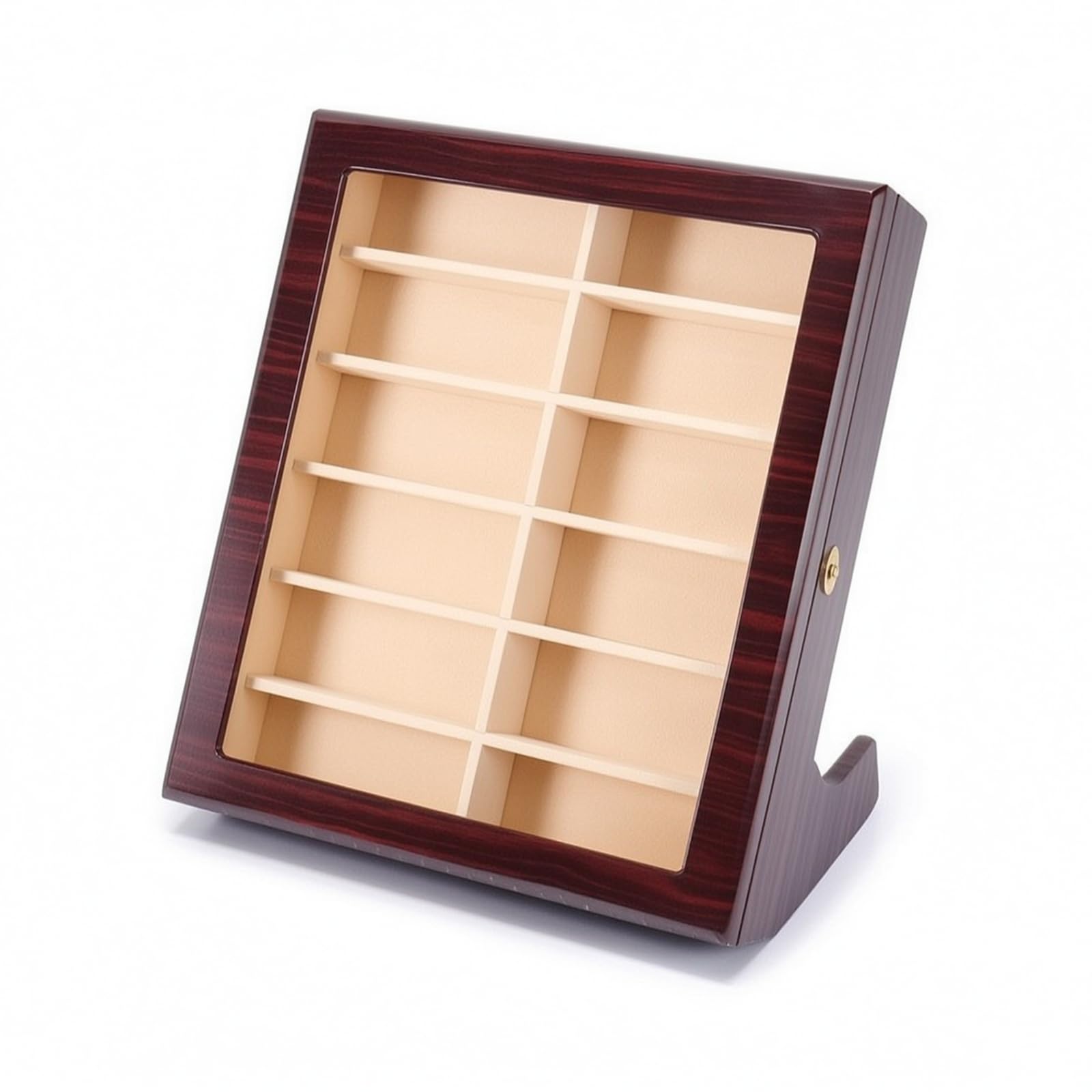 Sharplace Brillenaufbewahrung Brillenvitrine Brillenkasten Brillenorganizer Brillenständer Freistehend aus MDF mit Transparenter