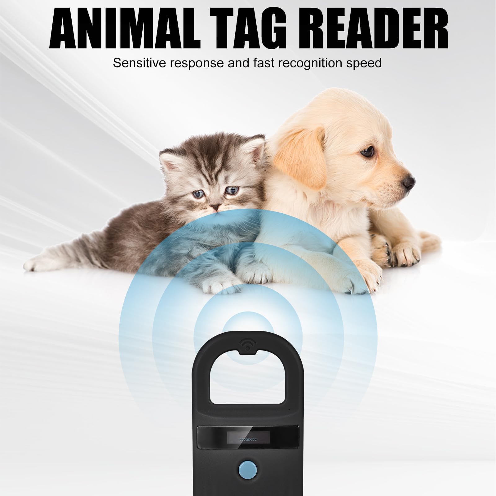 Lettore ID per animali domestici, lettore di chip per animali, scansione microchip per animali domestici, lettore di microchip RFID 134,2 kHz 125 kHz, legge chip per animali domestici in FDX-B