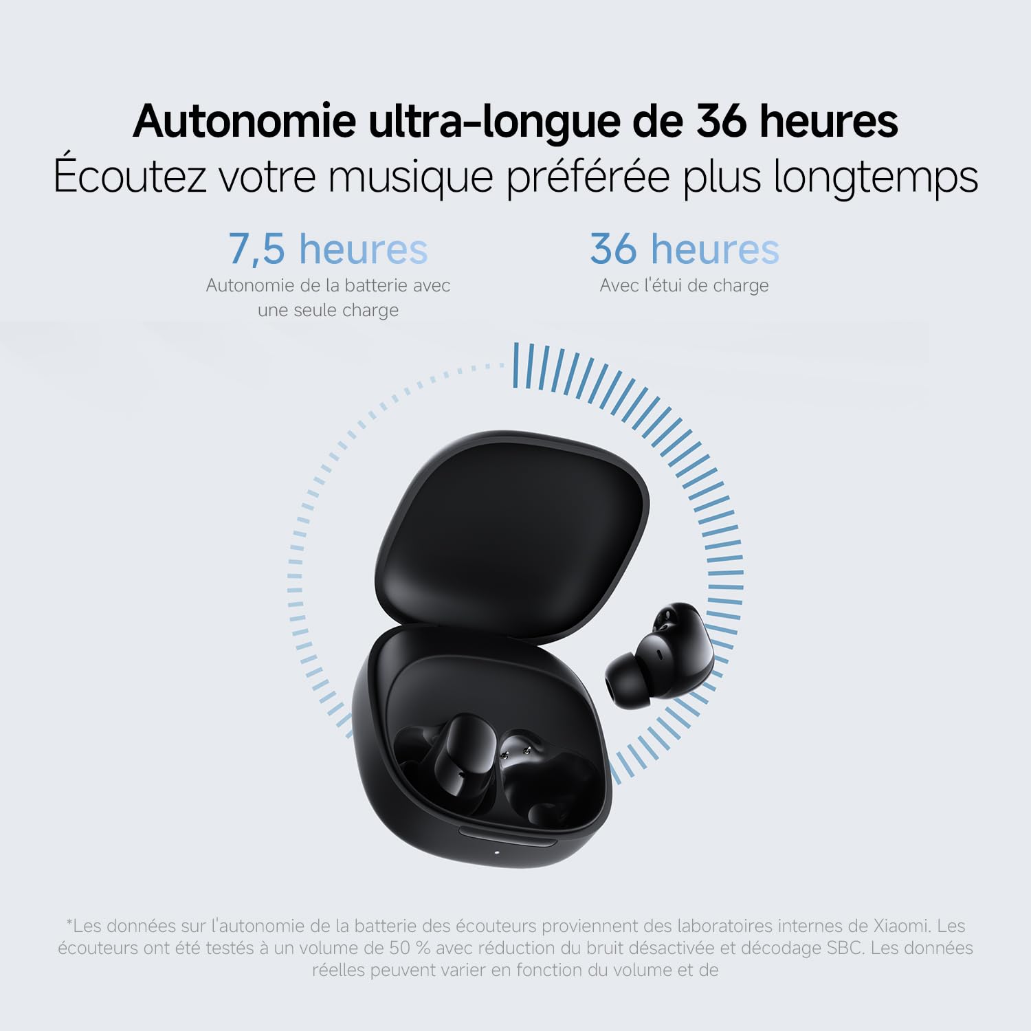 Xiaomi Redmi Buds 6 Play–Casque sans fil Bluetooth,ecouteurs bluetooth,Conducteurs 10 mm,5 modes EQ,Jusqu'à 7.5h+36h Autonomie de la batterie,10min de charge fournit 3h de lecture musicale,Rose poudré - 5