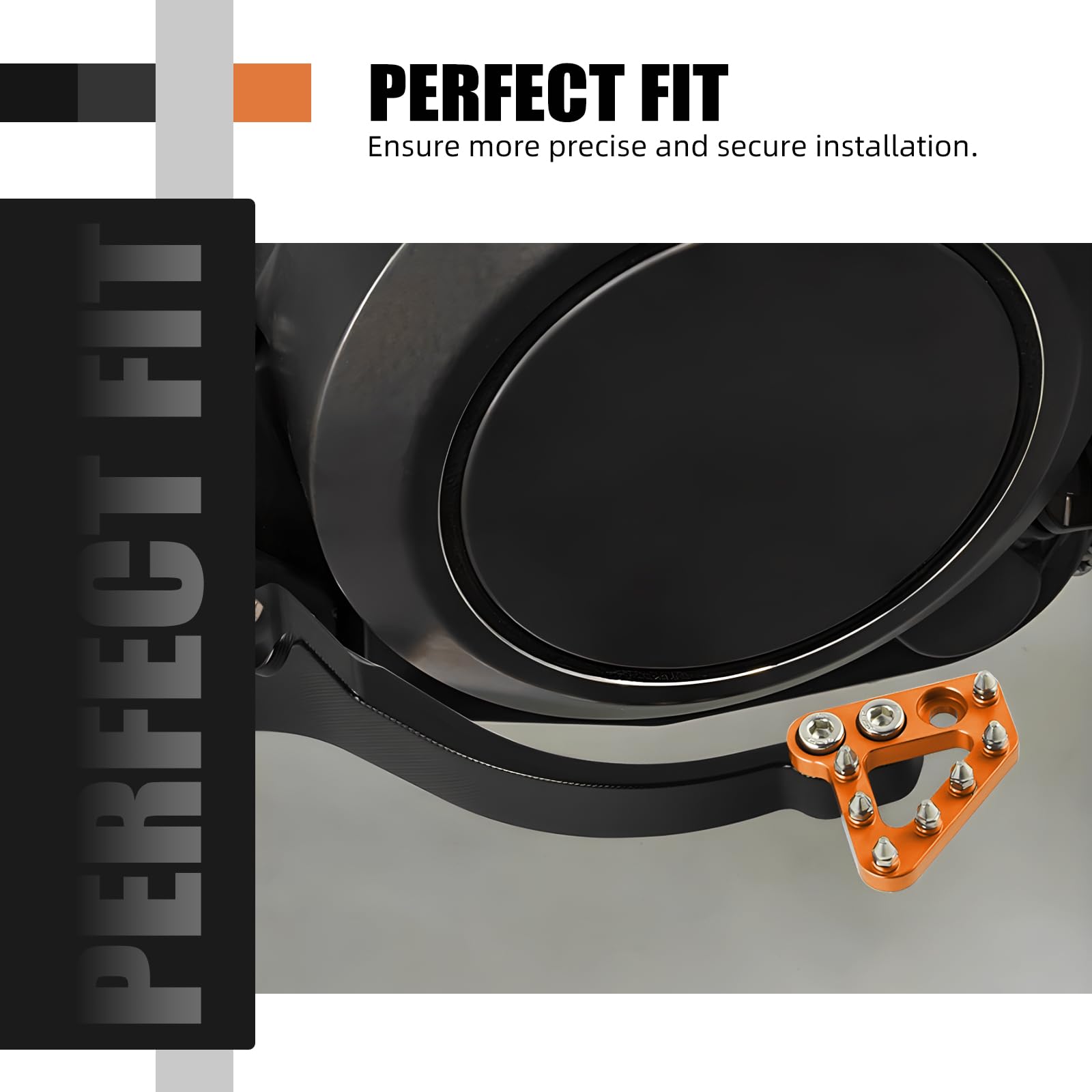 NICECNC Hinterradbremshebel mit verdicktem vergrößertem Anti-Rutsch Pedal Compatible with Husqvarna 701 Enduro 2016-2019, Compatible with 690 Enduro R 2011-2018, Aluminium,Siehe Passform,Orange