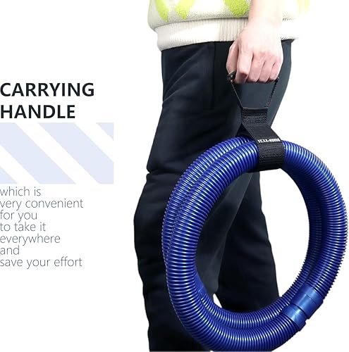 Miniatura 10 de 2 piezas de soporte de almacenamiento de cables de alta resistencia con gancho y bucle, correa organizadora de manguera con asa de transporte para