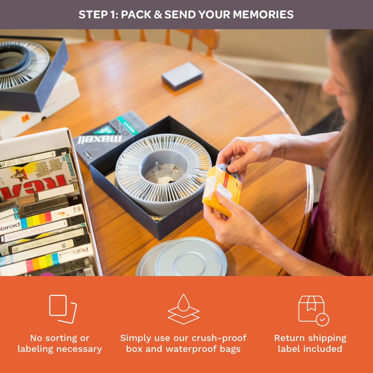Amazon｜iMemories SafeShip キット 60ドル変換 家族のホームムービーや写真をデジタル的に変換｜インテリア オンライン通販