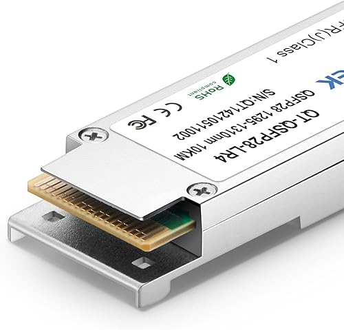 Miniatura 4 de QSFPTEK 100G QSFP28 Transceptor, 100gb LC Monomodo 100GBASE-LR4 Módulo Óptico para Arista Networks QSFP-100G-LR4 (LWDM, 6.2 mi, con DDM)