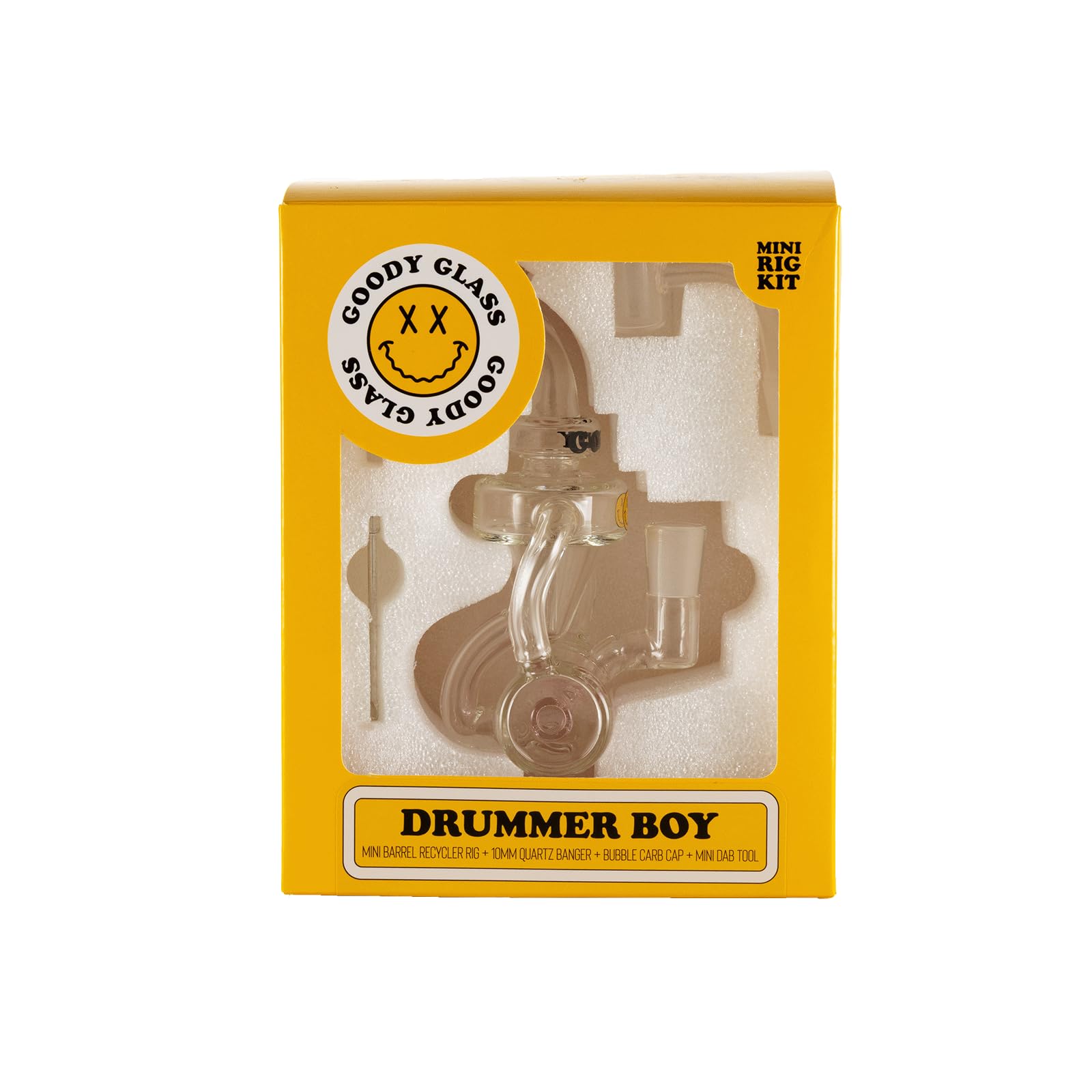 Goody Glass Drummer Boy Mini Dab Rig 4Piece Kit Bong Pipe à eau - Rose