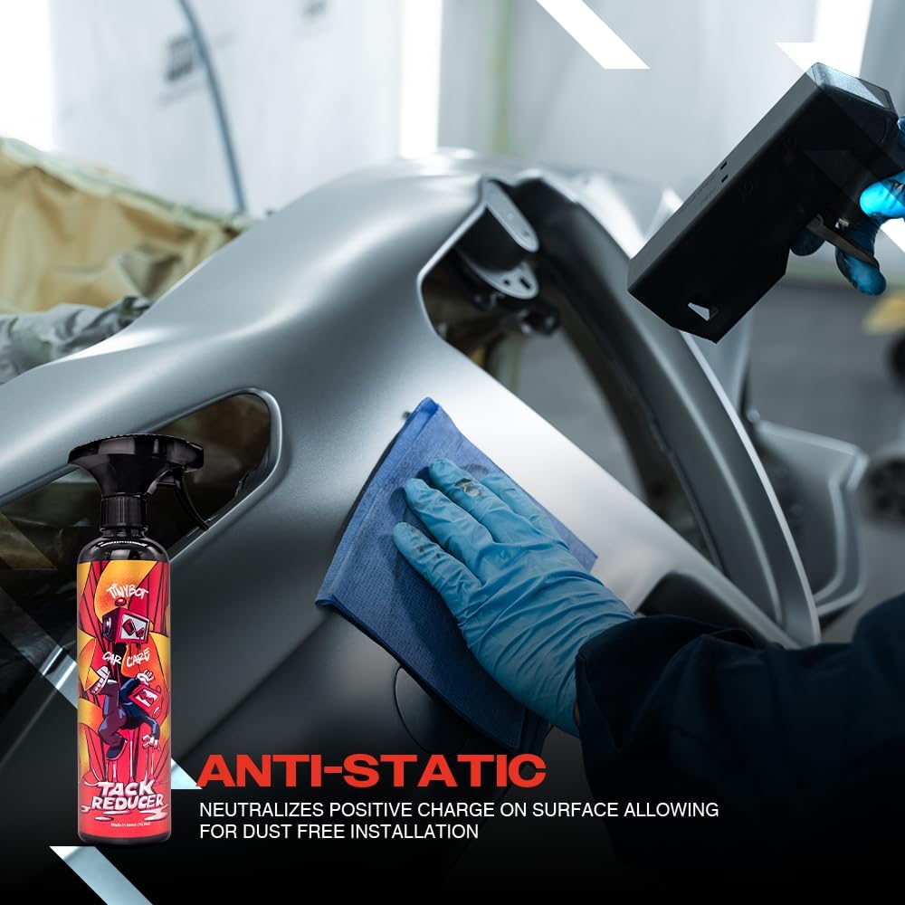 Tinybot Tack Reducer 16.9 oz - Vinyl Wrap Application Spray for Easy Installation, Lower Adhesive Strength, Repositioning, Anti-Static Formula - Qty 2