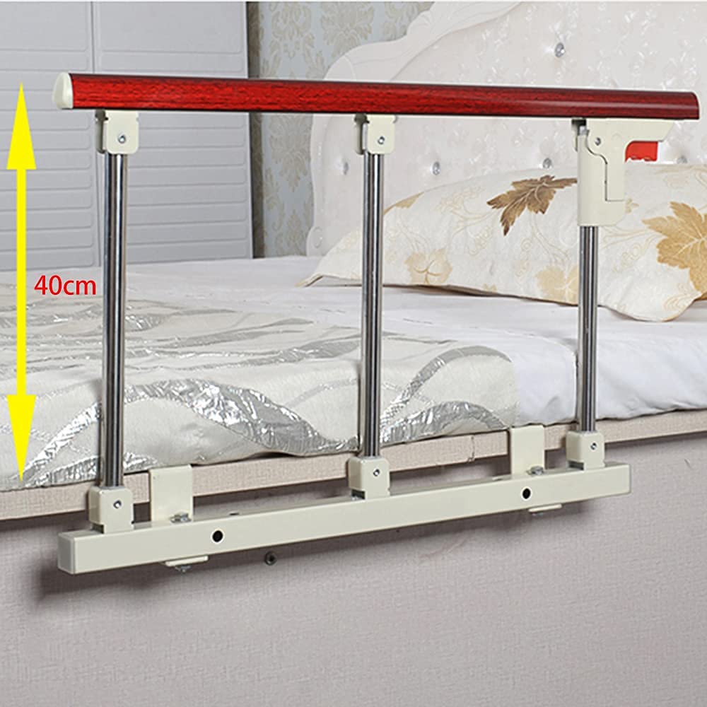 Protector De Barandillas De Cama para Adultos Mayores Protector Lateral De Seguridad Plegable Mango De Asistencia para Discapacitados Barra De Parachoques con Agarre De Metal 70 × 40 CM