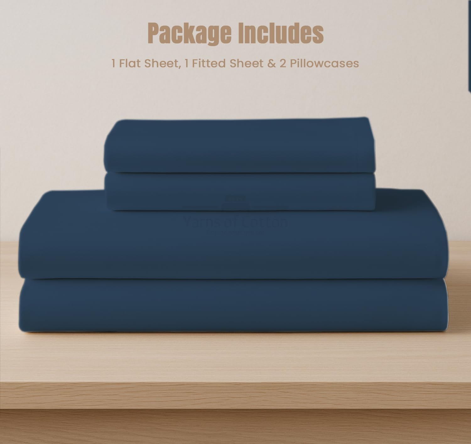 600 Thread Count 100% Cotton Soft Combed, 4 Piece Sheets Set, Smooth & Soft Sateen Weave, Luxury Hotel Collection Bedding, Deep Pocket Fitted (Queen, Medium Blue Solid)