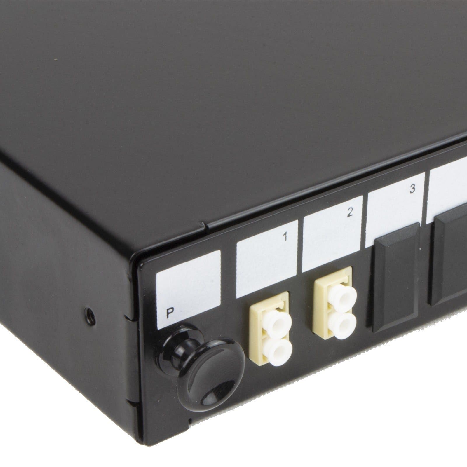kenable Panneau de brassage fibre optique 24 ports + 2 adaptateurs LC Duplex MM Modules 4 fibres