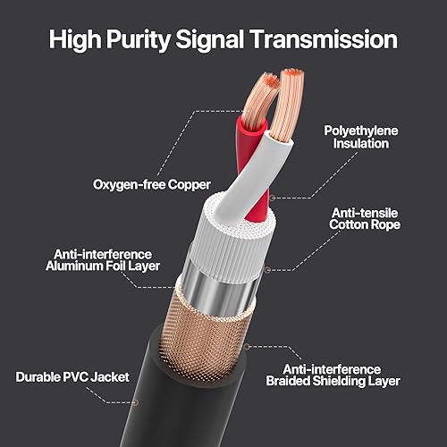 Miniatura 19 de EBXYA XLR Cables 1.5 pies 6 Pack – XLR macho a hembra 3 pines cable de micrófono equilibrado