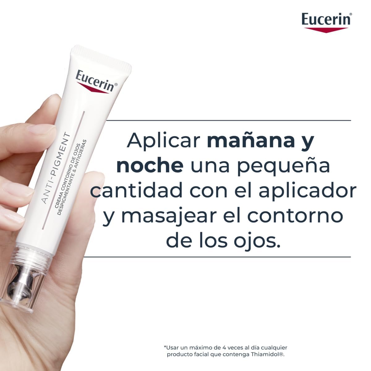Eucerin Anti-Pigment Contorno de Ojos iluminador (15 ml), crema antiojeras para una mirada radiante, crema con Ácido Hialurónico para ojeras marrones y azuladas