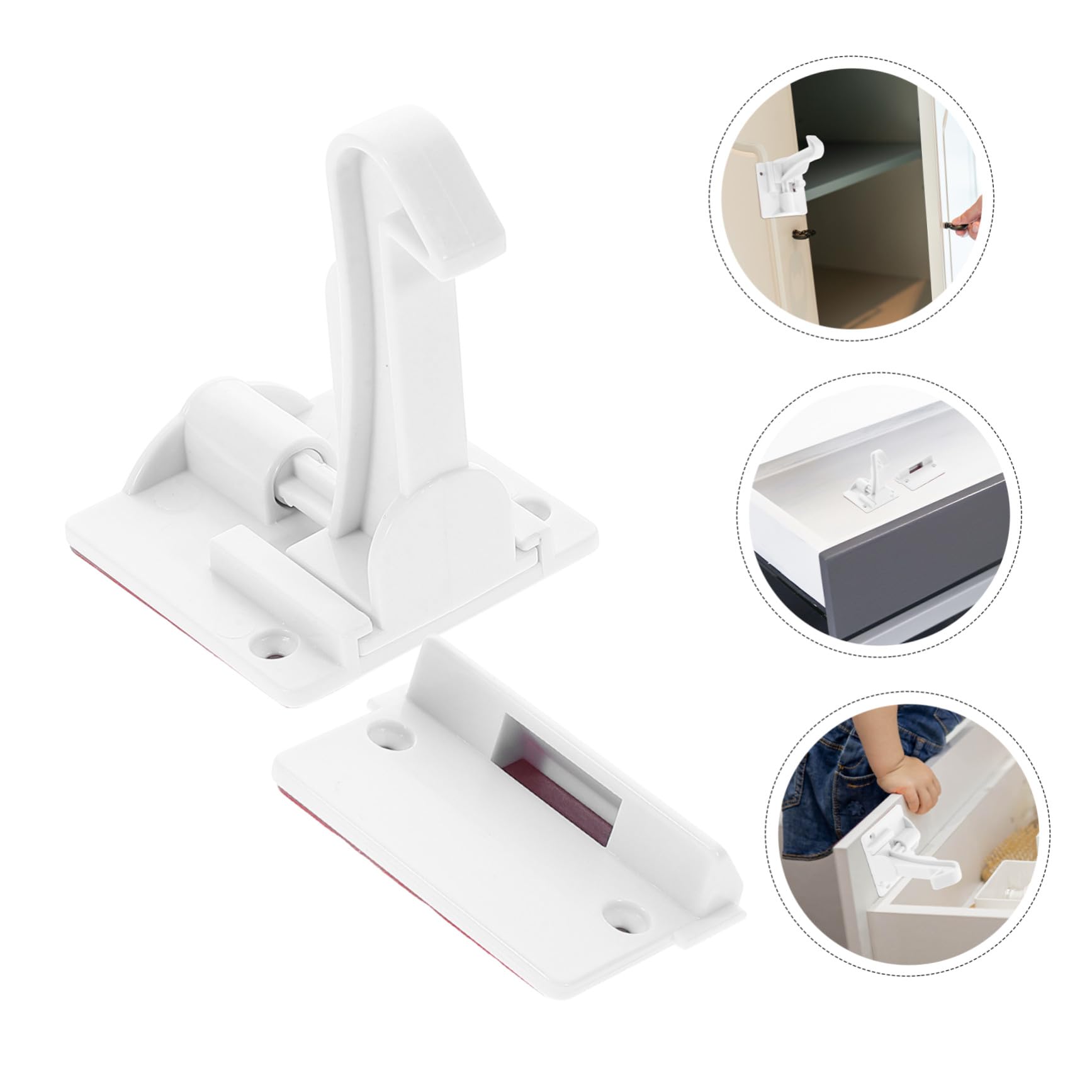 LIFKOME 12 pièces Sécurité Garçon Fille Invisibles pour Tiroirs et Armoires Loquets Sans Perçage Faciles à Installer Protection Garçon Fille Antichoc pour Meubles