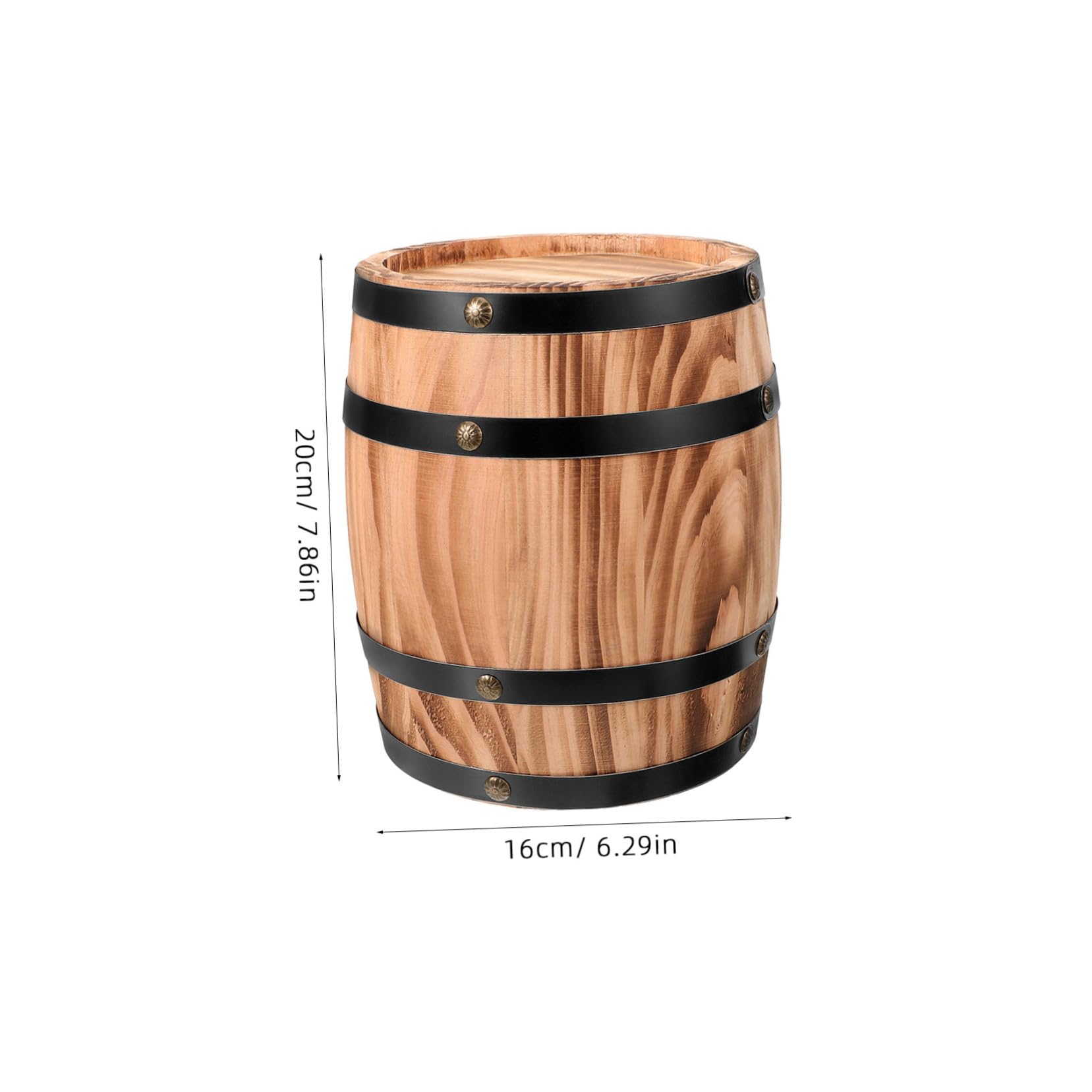 Levemolo Vintage Style Solid Wood Barrel Wine Barrel Craft for Home Office Decoration