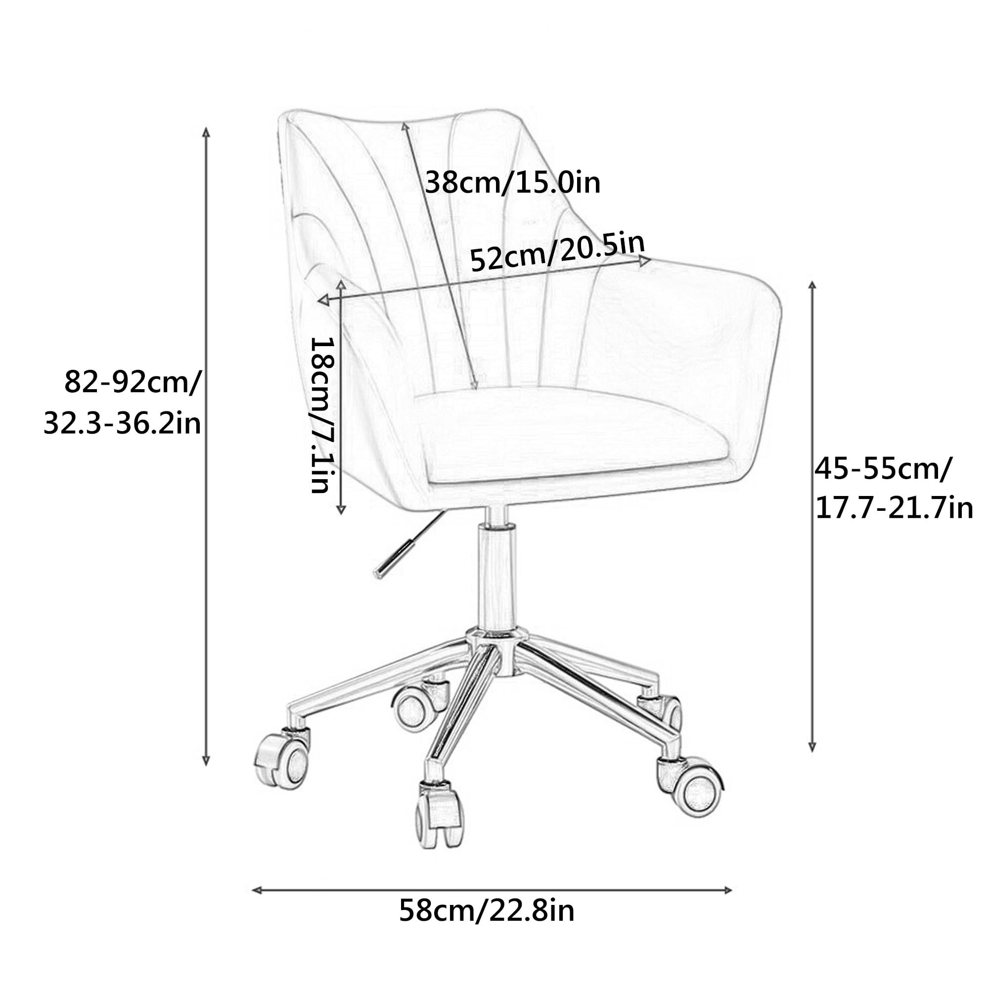 Ergonomiczne krzesło do biura domowego, skórzane krzesło komputerowe z kółkami i oparciem, wygodne obrotowe krzesło toaletkowe, krzesło biurkowe, krzesło recepcyjne