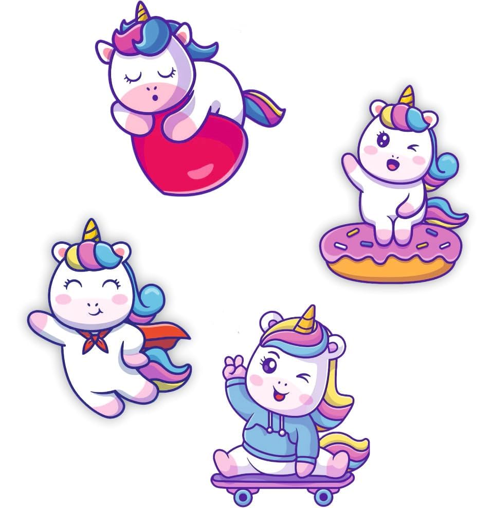 Image of Zesta Wooden Fridge Magnets Set | Refrigerator Decor Magnets for Kitchen | India Souvenir Fridge Magnet Collection | Wooden Magnet for Fridge Door Decoration (Unicorn Fridge Magnet)