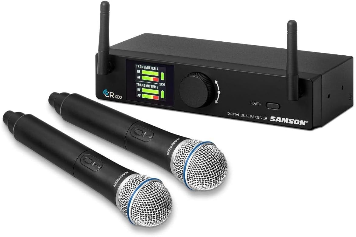 Samson Concert XD2 Dual Handheld Digital Wireless Microphone System