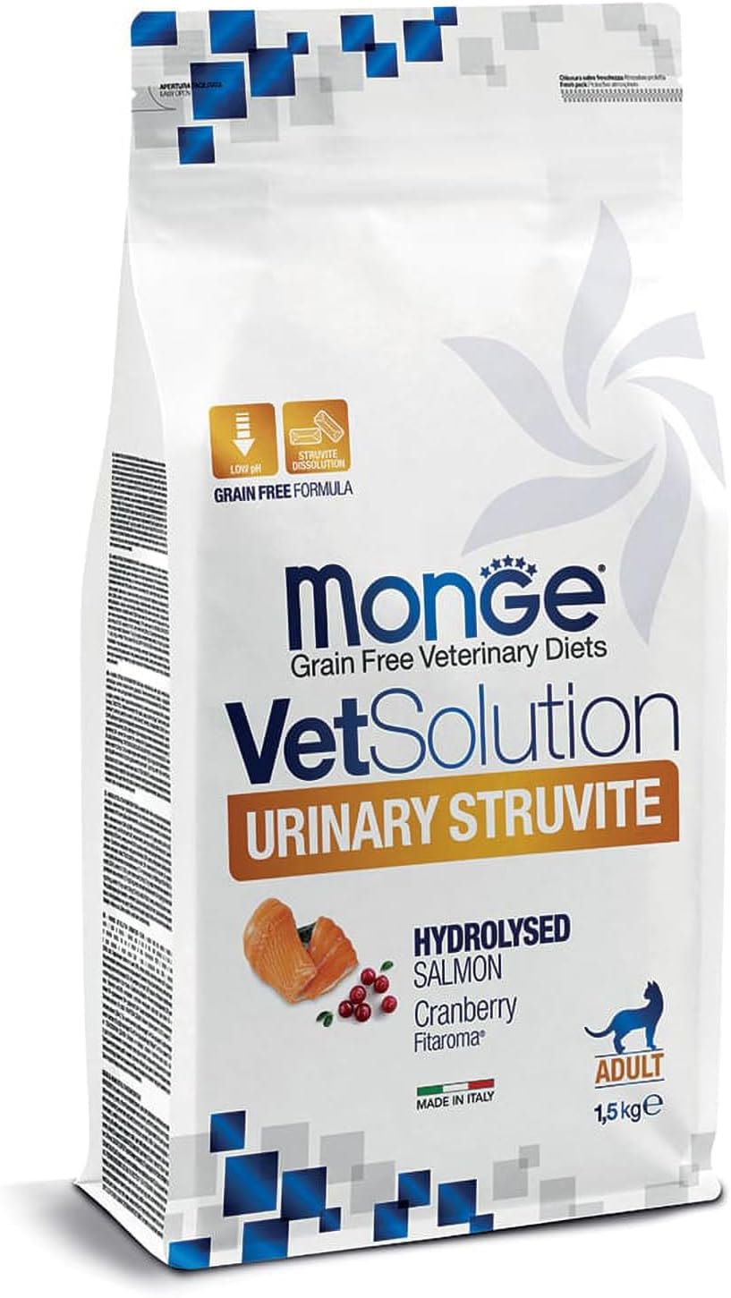 MONGE Veterinary Solution Cat Urinary Struvite kg 1.5 Cat Food, Multi-Colour, Unique