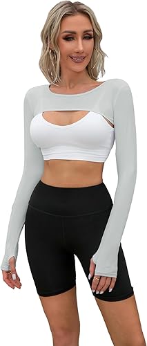 Hairwilly Chal de enfriamiento manga de brazo protección solar tops de mujer para golf, equitación, conducción