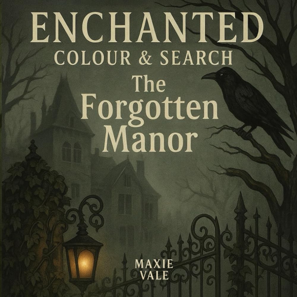Enchanted: The Forgotten Manor: A relaxing gothic colouring & word search book for lovers of dark academia, suitable for all ages. (Gothic Colouring Puzzles)